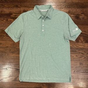 Travis Mathew Mens Polo Golf Shirt‎ Logo Green Medium